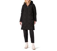Amazon Essentials Women's Heavyweight Diamond Quilted Knee-Length Hooded Puffer Winter Coat, Black, XL