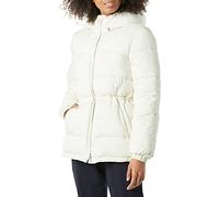Amazon Essentials Women's Heavyweight Quilted Hooded Puffer Winter Jacket with Adjustable Waist, Ivory, XXL