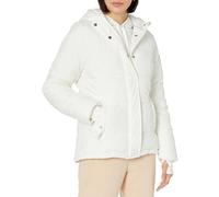 Amazon Essentials Women's Heavyweight Quilted Long-Sleeved Hooded Puffer Coat (Available in Plus Size), Ivory, 3XL Plus