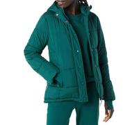 Amazon Essentials Women's Heavyweight Quilted Long-Sleeved Hooded Puffer Coat (Available in Plus Size), Dark Green, 4XL Plus