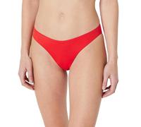 Amazon Essentials Women's High-Leg Bikini Bottoms, Bright Poppy Red, 14