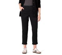 Amazon Essentials Women's High-Rise Regular-Fit Ankle-Length Tapered-Leg Khaki Pant, Black, 20 Short