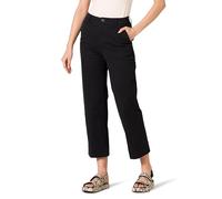 Amazon Essentials Women's High-Rise Slim-Fit Ankle-Length Wide-Leg Khaki Pant, Black, 16 Short