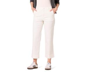 Amazon Essentials Women's High-Rise Slim-Fit Ankle-Length Wide-Leg Khaki Pant, Eggshell White, 14 Short