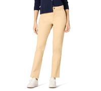 Amazon Essentials Women's High-Rise Slim-Fit Full-Length Straight-Leg Khaki Pant, Tan, 8 Long
