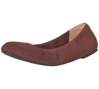 Amazon Essentials Women's Knit Ballet Flat, Oxblood, 12.5