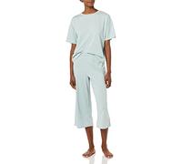 Amazon Essentials Women's Knit Jersey Pyjama Set, Dusty Blue, XL