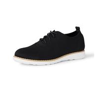 Amazon Essentials Women's Knit Oxford Trainers, Black, 7.5 UK