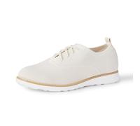 Amazon Essentials Women's Knit Oxford Trainers, White, 2.5 UK