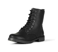 Amazon Essentials Women's Lace-Up Combat Boots, Black, 9