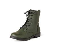 Amazon Essentials Women's Lace-Up Combat Boots, Green, 11 UK