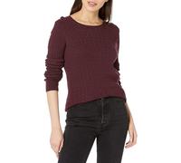 Amazon Essentials Women's Lightweight Cable-Knit Long-Sleeve Jumper, Burgundy, M