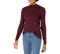 Amazon Essentials Women's Lightweight Cable-Knit Long-Sleeve Jumper, Burgundy, S