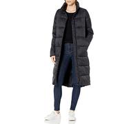 Amazon Essentials Women's Lightweight Full-Zip Water-Resistant Long Cocoon Puffer Winter Coat, Black, M