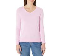 Amazon Essentials Women's Lightweight Long-Sleeve V-Neck Jumper, Pale Pink, XXL