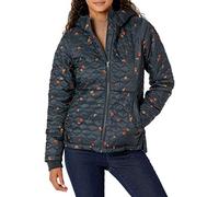 Amazon Essentials Women's Lightweight Quilted Full-Zip Water-Resistant Sherpa-Lined Hooded Puffer Jacket, Black Leafy Floral, XXL