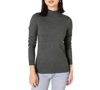 Amazon Essentials Women's Lightweight Roll Neck Long-Sleeve Jumper (Available in Plus Size), Charcoal Heather, XS