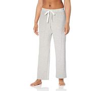 Amazon Essentials Women's Lightweight Terry Pyjama Bottoms with Drawstring, Light Grey White Stripes, XS