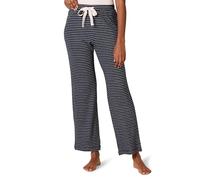 Amazon Essentials Women's Lightweight Terry Pyjama Bottoms with Drawstring, Navy White Mini Stripes, XXL