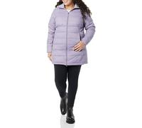 Amazon Essentials Women's Lightweight Water-Resistant Packable Hooded Puffer Coat (Available in Plus Size), Dusty Grape, XXL