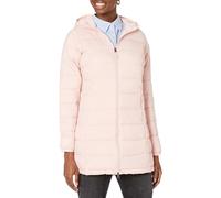 Amazon Essentials Women's Lightweight Water-Resistant Packable Hooded Puffer Coat (Available in Plus Size), Rose, M