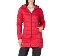 Amazon Essentials Women's Lightweight Water-Resistant Packable Hooded Puffer Coat (Available in Plus Size), Bright Poppy Red, L