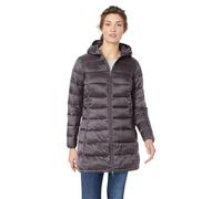Amazon Essentials Women's Lightweight Water-Resistant Packable Hooded Puffer Jacket (Available in Plus Size), Charcoal Heather, L
