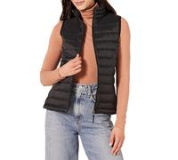 Amazon Essentials Women's Lightweight Water-Resistant Packable Puffer Gilet, Black, S