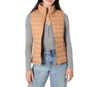 Amazon Essentials Women's Lightweight Water-Resistant Packable Puffer Gilet, Light Brown, S