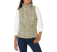 Amazon Essentials Women's Lightweight Water-Resistant Packable Puffer Gilet, Light Camel Leopard Print, XL