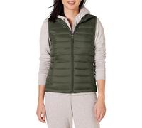 Amazon Essentials Women's Lightweight Water-Resistant Packable Puffer Gilet, Olive, M