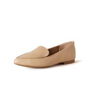 Amazon Essentials Women's Loafer Flat, Beige, 10 UK Wide