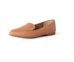 Amazon Essentials Women's Loafer Flat, Camel Faux Leather, 6 UK