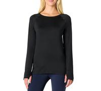 Amazon Essentials Women's Long Sleeve Active Quick-Dry Tech Stretch Lightweight Running Gym T-Shirt (Available in Plus Size), Black, XL