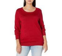 Amazon Essentials Women's Long-Sleeve Lightweight Crewneck Jumper (Available in Plus Size), Red, 5XL Plus