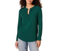 Amazon Essentials Women's Long-Sleeve Woven Blouse, Dark Green, S