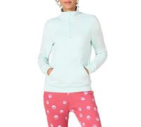 Amazon Essentials Women's Long-Sleeved Fleece Quarter-Zip Top (Available in Plus Size), Aqua Blue, XL