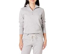 Amazon Essentials Women's Long-Sleeved Fleece Quarter-Zip Top (Available in Plus Size), Light Grey Heather, L