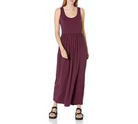 Amazon Essentials Women's Long Waisted Maxi Dress (Plus, Burgundy, S