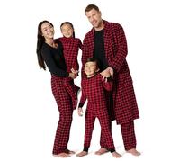 Amazon Essentials Women's Matching Holiday Family Pyjama Sets, Classic Buffalo Check, M