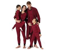 Amazon Essentials Women's Matching Holiday Family Pyjama Sets, Classic Buffalo Check, M