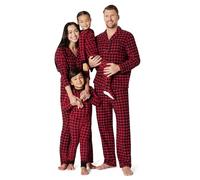 Amazon Essentials Women's Matching Holiday Family Pyjama Sets, Classic Buffalo Check, XXL