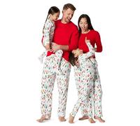 Amazon Essentials Women's Matching Holiday Family Pyjama Sets, Festive Lights, XXL
