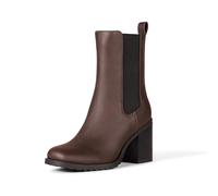 Amazon Essentials Women's Mid-Calf Heeled Chelsea Boots, Dark Brown, 8.5 UK