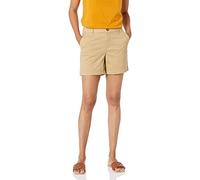 Amazon Essentials Women's Mid-Rise Slim-Fit 5" (12.7 cm) Inseam Chino Shorts, Khaki Brown, 8