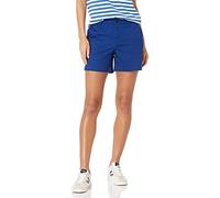 Amazon Essentials Women's Mid-Rise Slim-Fit 5-Inch (15cm) Inseam Khaki Shorts (Available in Straight and Curvy Fits), Blue, 8