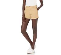 Amazon Essentials Women's Mid-Rise Slim-Fit Chino Shorts 3.5" (8.9 cm) Inseam, Khaki Brown, 10