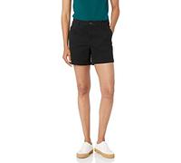 Amazon Essentials Women's Mid-Rise Slim-Fit Chino Shorts 5" (12.7 cm) Inseam (Available in Straight and Curvy Fits), Black, 8