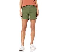 Amazon Essentials Women's Mid-Rise Slim-Fit Chino Shorts 5" (12.7 cm) Inseam (Available in Straight and Curvy Fits), Dark Olive, 18