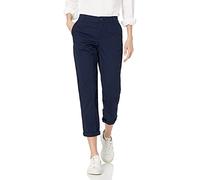 Amazon Essentials Women's Mid-Rise Slim-Fit Stretchy Cropped Tapered Leg Khaki Trousers (Available in Plus Size), Navy, 20